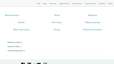 Screenshot preview of vumc.org