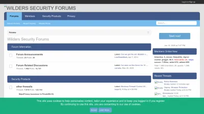 Screenshot preview of wilderssecurity.com