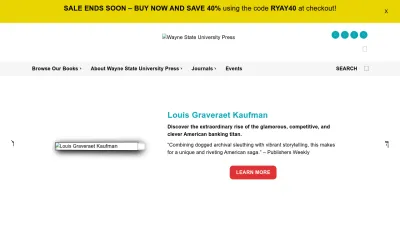 Screenshot preview of wsupress.wayne.edu