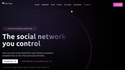 Screenshot preview of damus.io