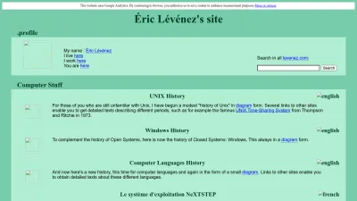 Screenshot preview of levenez.com