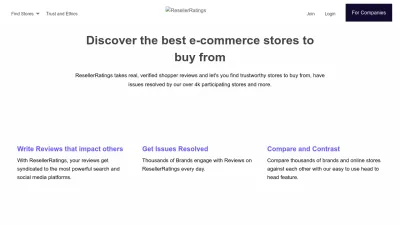 Screenshot preview of resellerratings.com