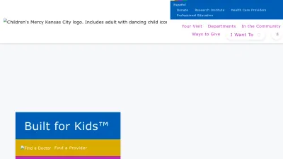 Screenshot preview of childrensmercy.org