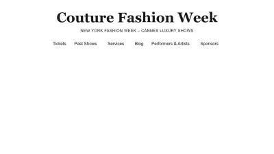 Screenshot preview of couturefashionweek.com