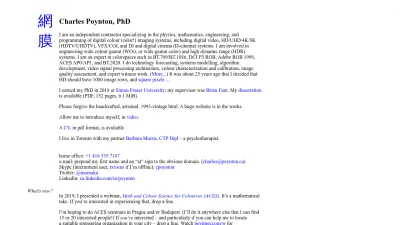 Screenshot of Poynton.ca