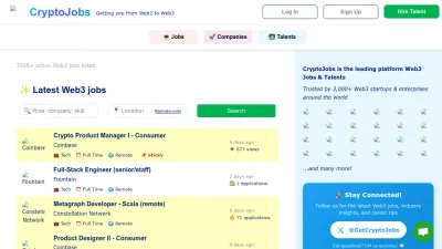 Screenshot preview of crypto.jobs