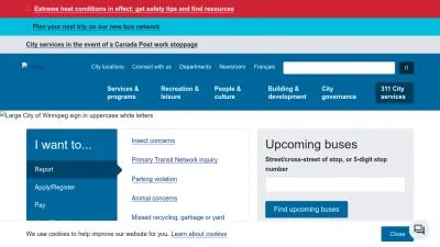 Screenshot preview of winnipeg.ca