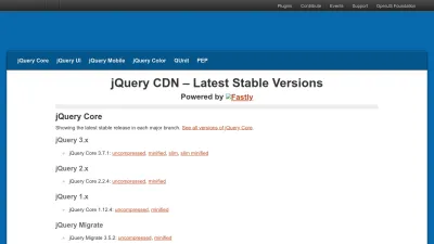 Screenshot preview of releases.jquery.com