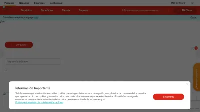 Screenshot preview of claro.com.co