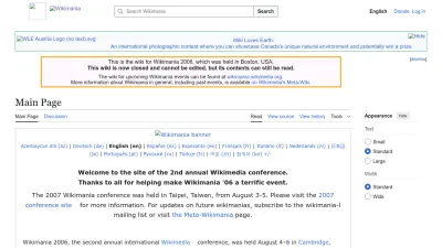 Screenshot preview of wikimania2006.wikimedia.org