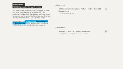 Screenshot preview of freefrontend.com