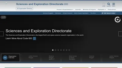 Screenshot preview of science.gsfc.nasa.gov