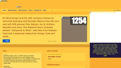 Screenshot preview of wefunkradio.com