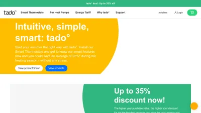 Screenshot preview of tado.com