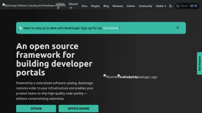 Screenshot preview of backstage.io