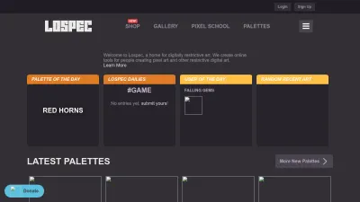 Screenshot preview of lospec.com