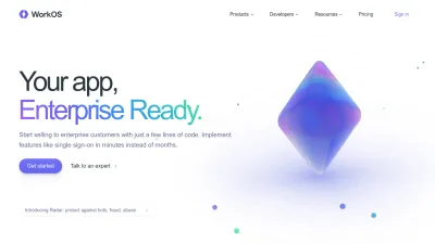 Screenshot preview of workos.com
