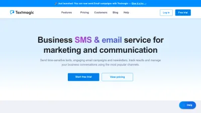 Screenshot preview of textmagic.com