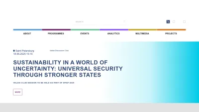 Screenshot preview of valdaiclub.com