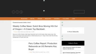 Screenshot preview of dailycoffeenews.com