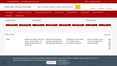 Screenshot preview of vedicvaani.com