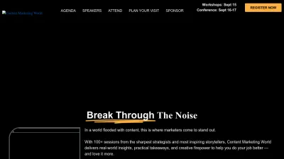 Screenshot preview of contentmarketingworld.com