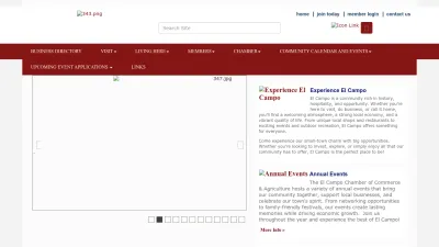 Screenshot preview of elcampochamber.com