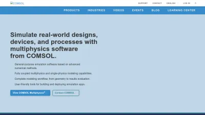 Screenshot preview of comsol.com