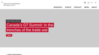 Screenshot preview of irpp.org