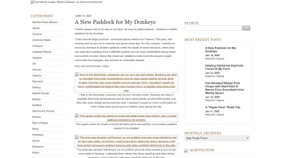 Screenshot preview of themarthablog.com