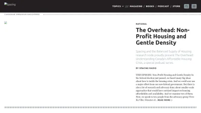 Screenshot preview of spacing.ca