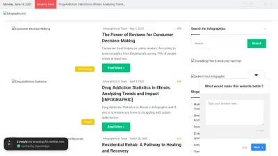 Screenshot preview of infographiclist.com