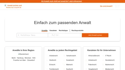 Screenshot preview of anwalt.de