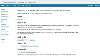 Screenshot preview of suckless.org