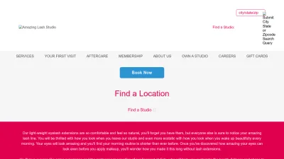 Screenshot preview of amazinglashstudio.com