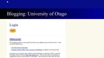 Screenshot preview of blogs.otago.ac.nz