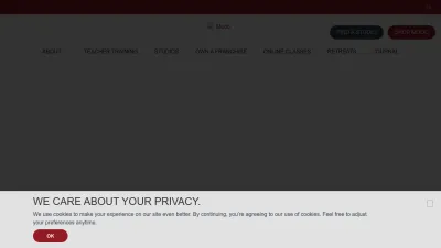 Screenshot preview of modoyoga.com