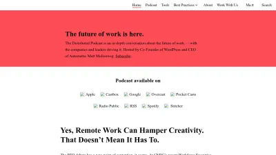 Screenshot preview of distributed.blog