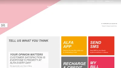 Screenshot preview of alfa.com.lb