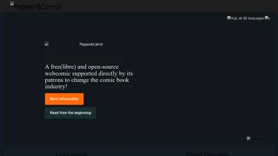 Screenshot preview of peppercarrot.com