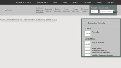 Screenshot preview of ndlegis.gov