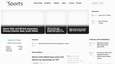Screenshot preview of sportsmediawatch.com