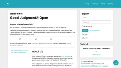 Screenshot preview of gjopen.com
