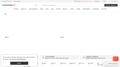 Screenshot preview of fashiontiy.com