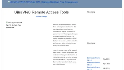 Screenshot preview of uvnc.com