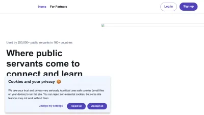 Screenshot preview of apolitical.co