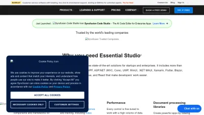 Screenshot preview of syncfusion.com