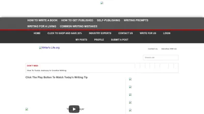 Screenshot preview of writerslife.org