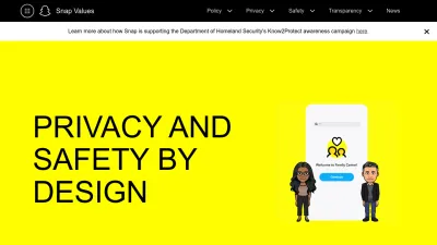 Screenshot preview of values.snap.com