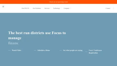 Screenshot preview of focusschoolsoftware.com